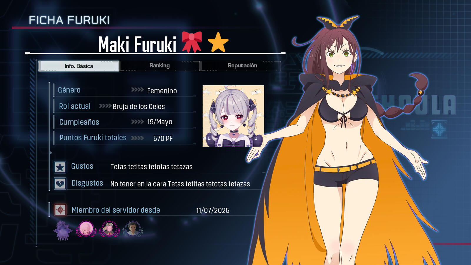 V1.0.5 Añadida la capacidad de añadir emojis a tu nombre, gustos y disgustos