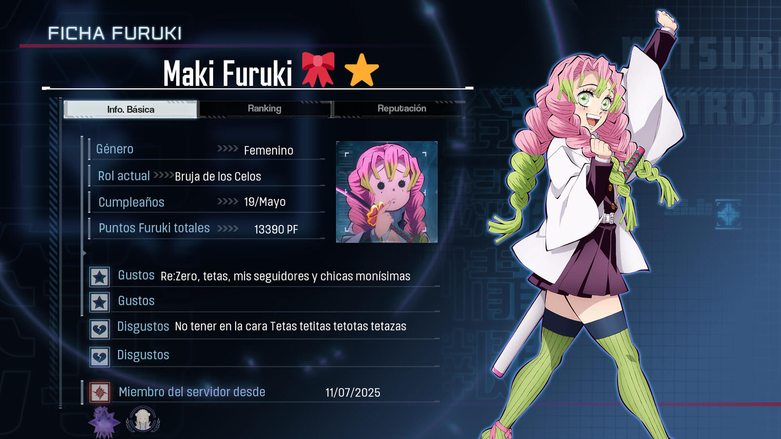 V1.1.5 Añadidas una segunda línea a Gustos y Disgustos